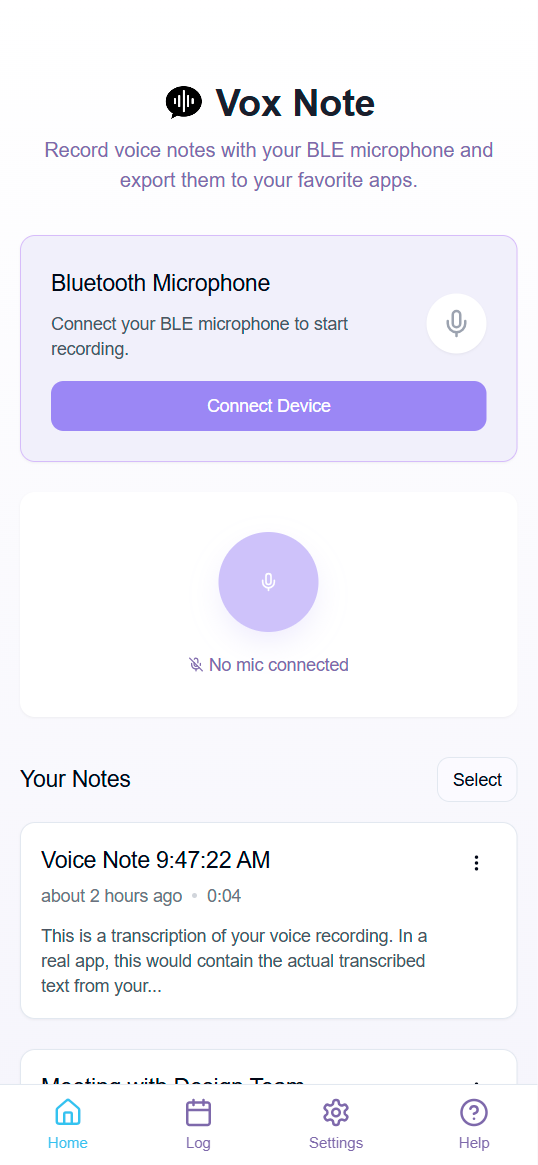 VOX MIC - Click to Record